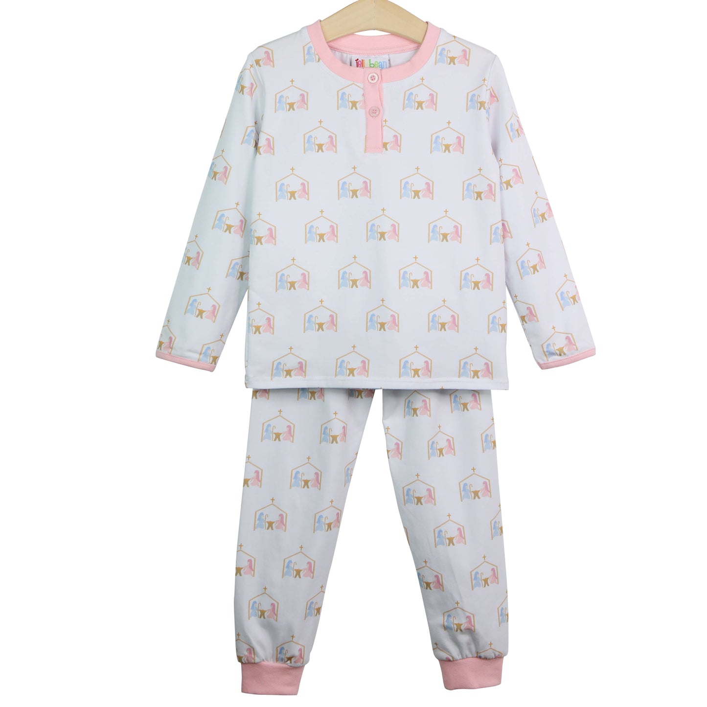 Christmas Nativity Pajamas- Light Pink