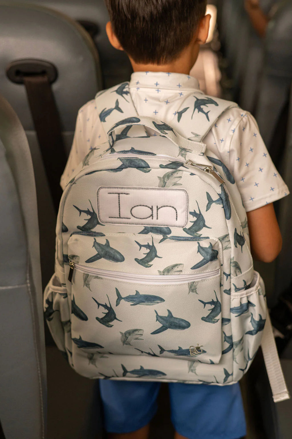 Backpack- Sharks (monogram included)