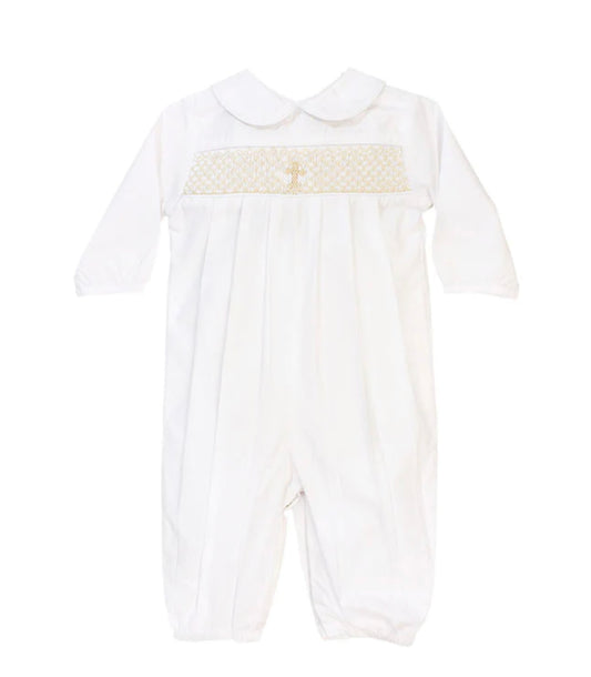 Smocked Christening Collection- Boys Long Sleeve Dressy Bubble