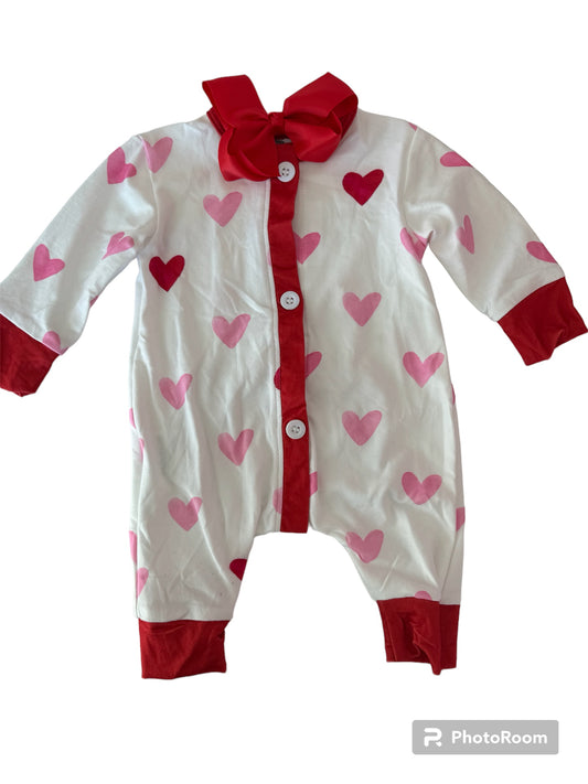 Pink Heart- Buttflaps Pajamas