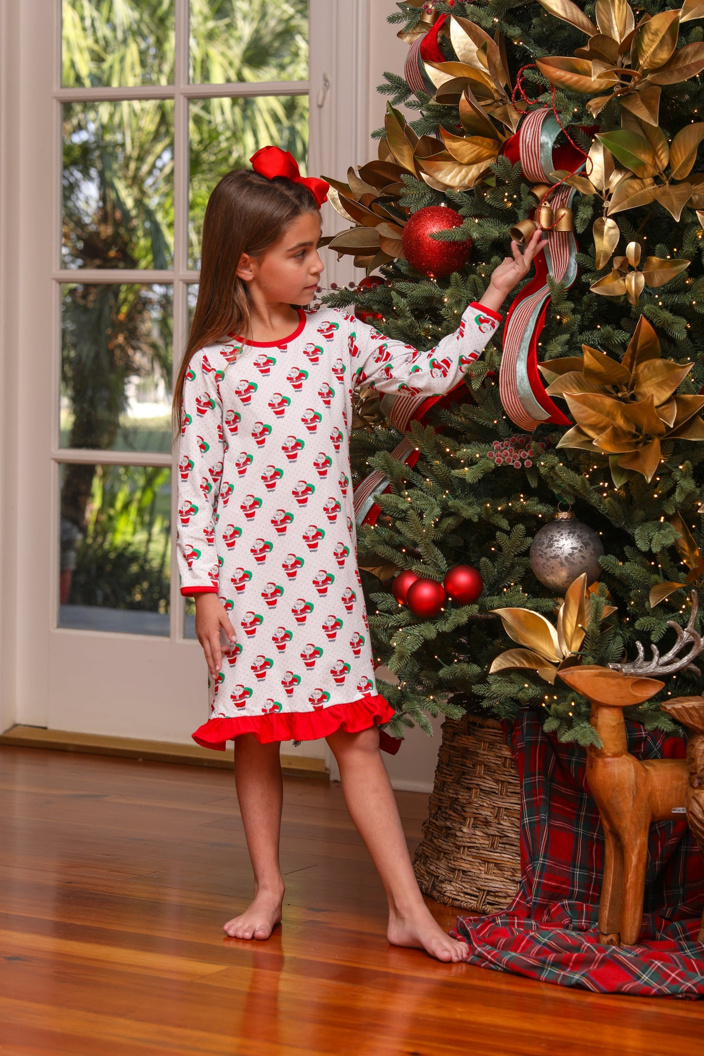 Santa Print Nightgown