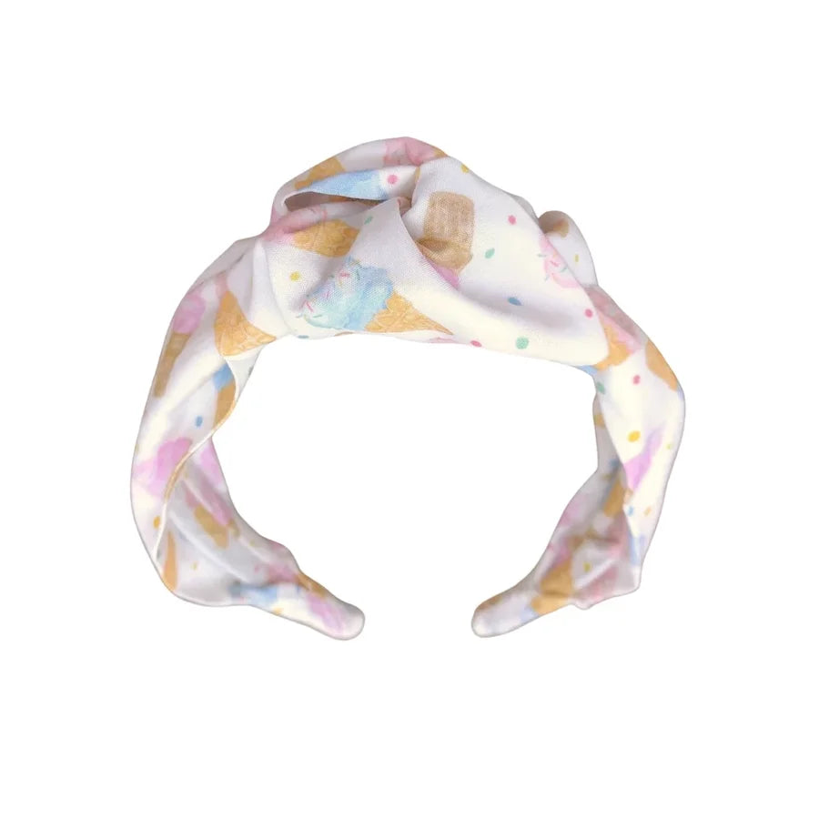 Knot Headband, Ice Cream Print