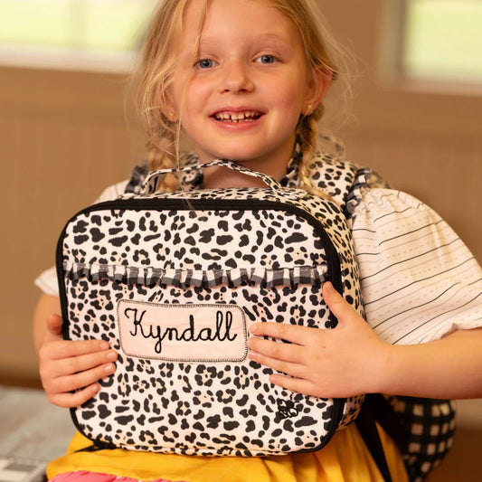 Lunch Bag- Leopard (monogram included)